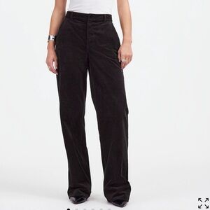 Madewell Alexa Chung Corduroy Trousers (Jet Black) Size 6